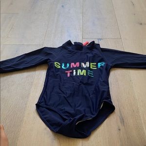 Blue “Summer Time” swim suit